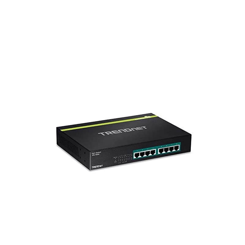8-Port 10/100 Mbps GREENnet PoE+ Switch, TPE-T80H, Rack Mountable, 8 x 10/100 Mbps PoE+ Ports, Up to 30 Watts Per Port with 125 W Total Power Budget, Lifetime Protection