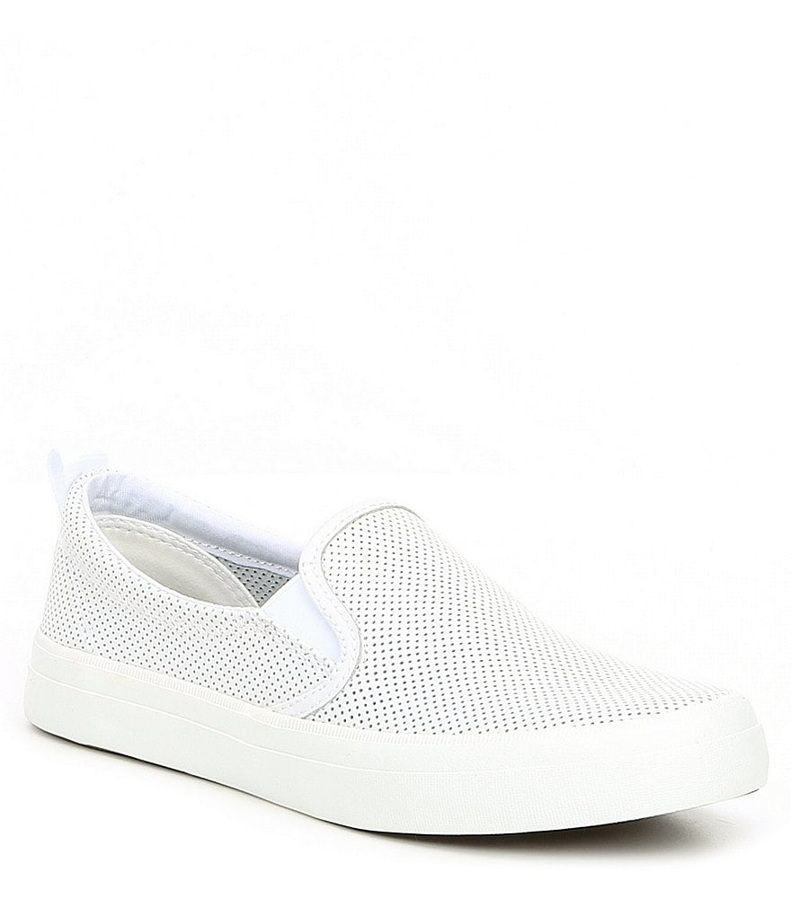 Sperry Crest Twin Gore Mini Perforated Leather Slip-On Sneakers