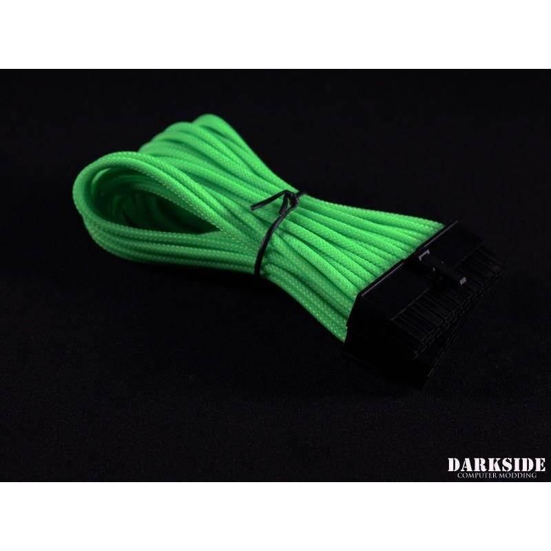 Darkside 24-Pin ITX 7" (20cm) HSL Single Braid Extension Cable - Green (DS-0637)