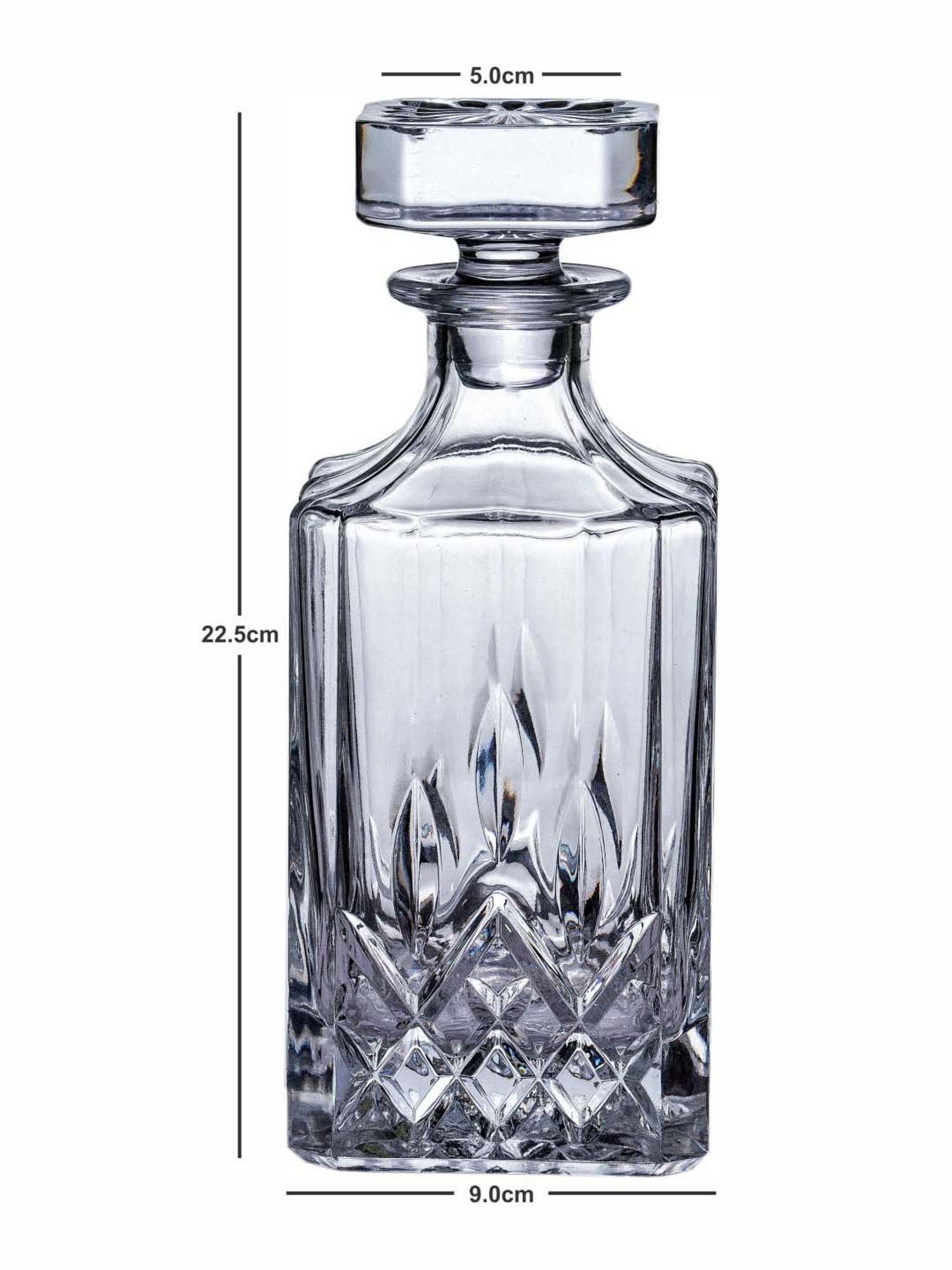 Pure Home and Living Blue Glass Decanter (0.7 L)