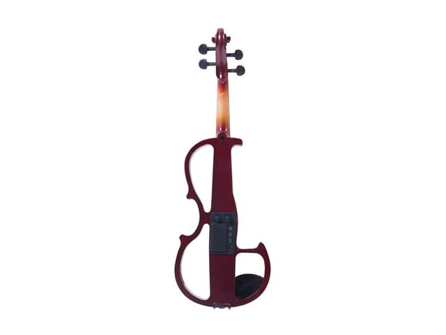 Cecilio 4/4CEVN-2NA 4/4 Full Size Electric Silent Solidwood Violin w/ Ebony Fittings in Style 2 - Metallic Mahogany