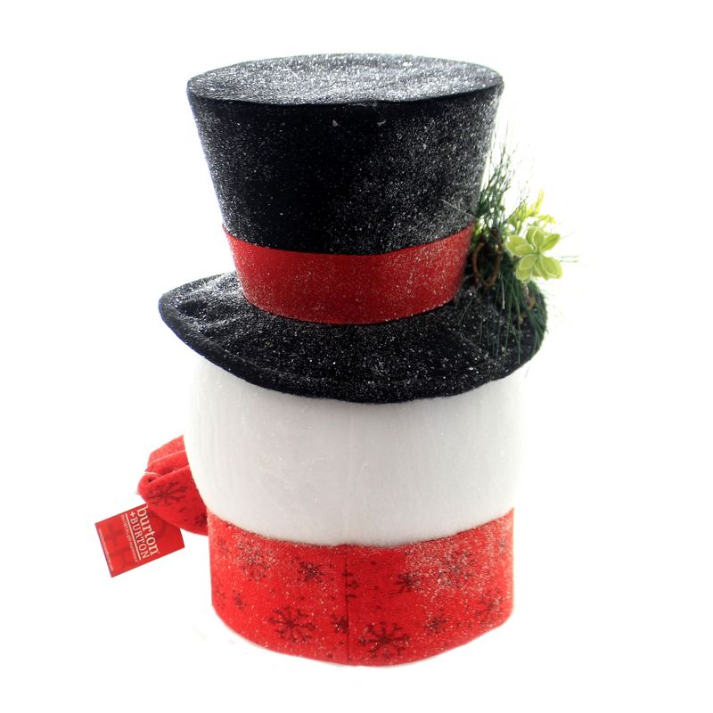 Christmas 13.0" Snowman Tree Topper Top Hat Carrot Nose  -  Tree Toppers