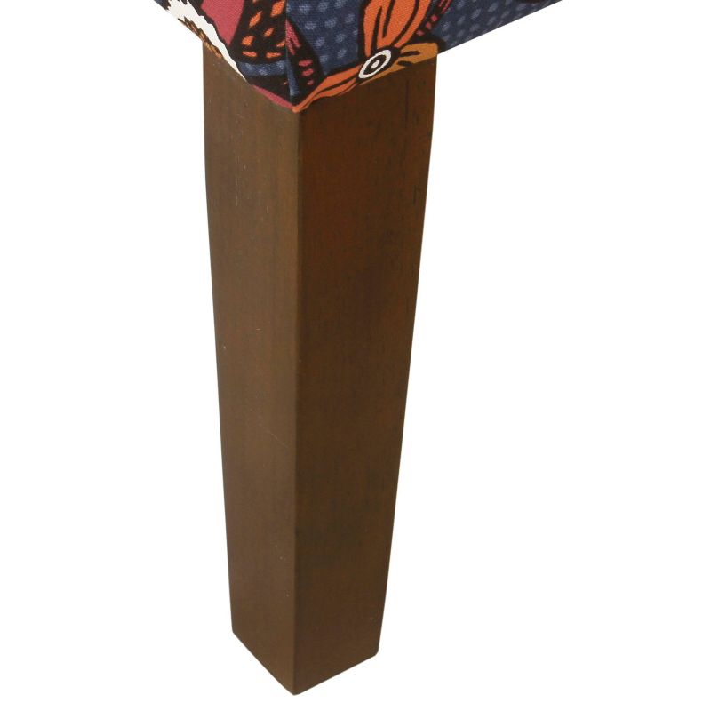 Armless Accent Chair Blue/Pink Floral - HomePop