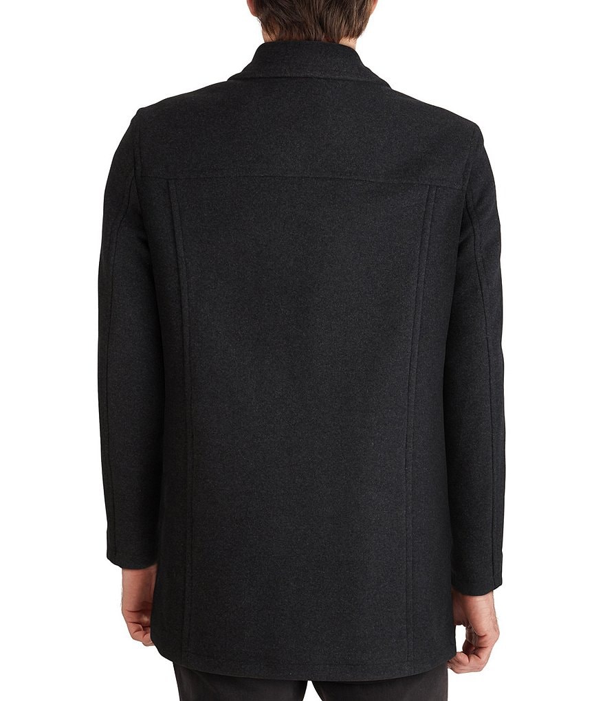 Cole Haan Long-Sleeve Wool-Blend Plush Car Coat