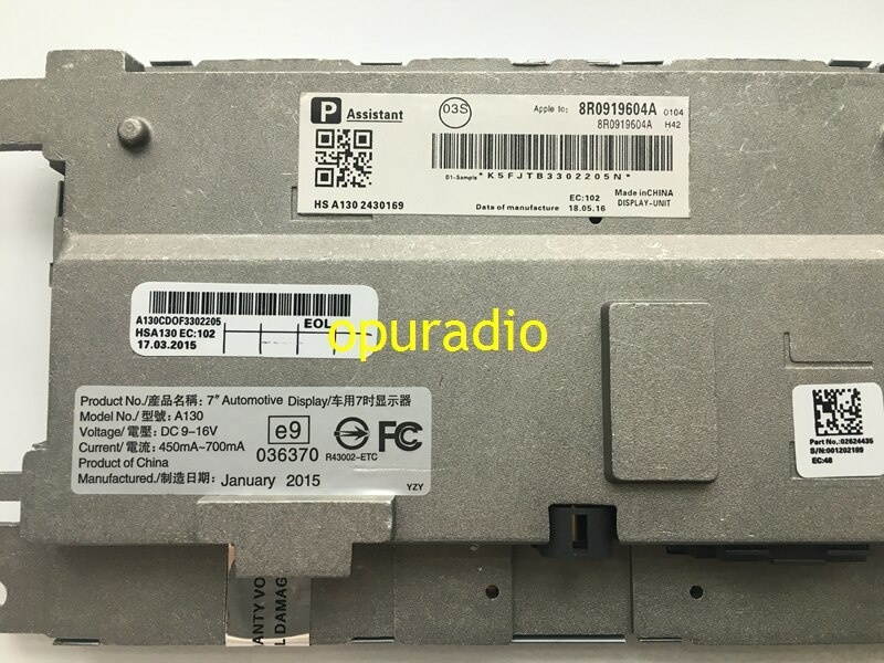 new 7.0inch LCD display screen 4F0 919 604 for Audi A5 Mmi 3G car DVD GPS navigation LCD monitors