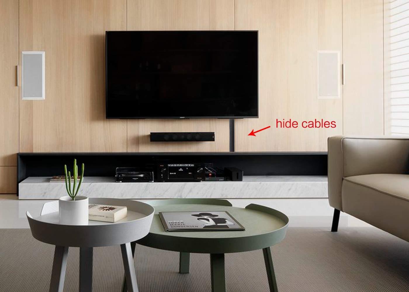 Alex Tech 25ft - 1/2 inch Cord Protector Wire Loom Tubing Cable Sleeve Split Sleeving for USB Charger Cable Power Cord Audio Video Cable &ndash; Protect Cat Dog Pets from Chewing Cords - Black