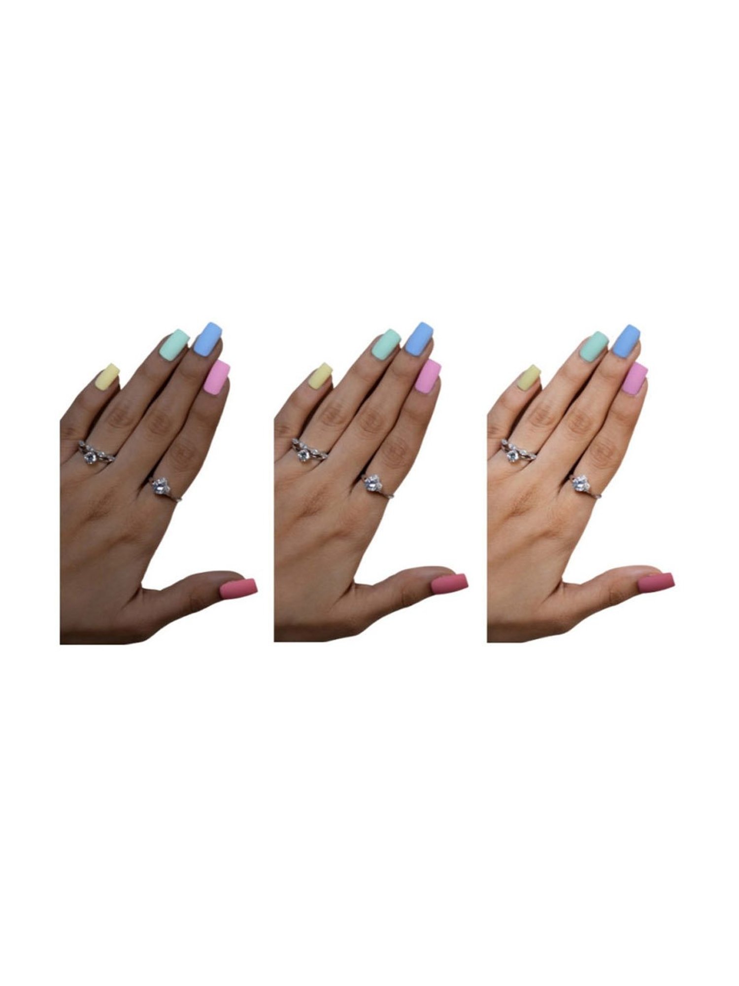 SOEZI Colorful & Confused Reusable Press On Nails - Application Kit