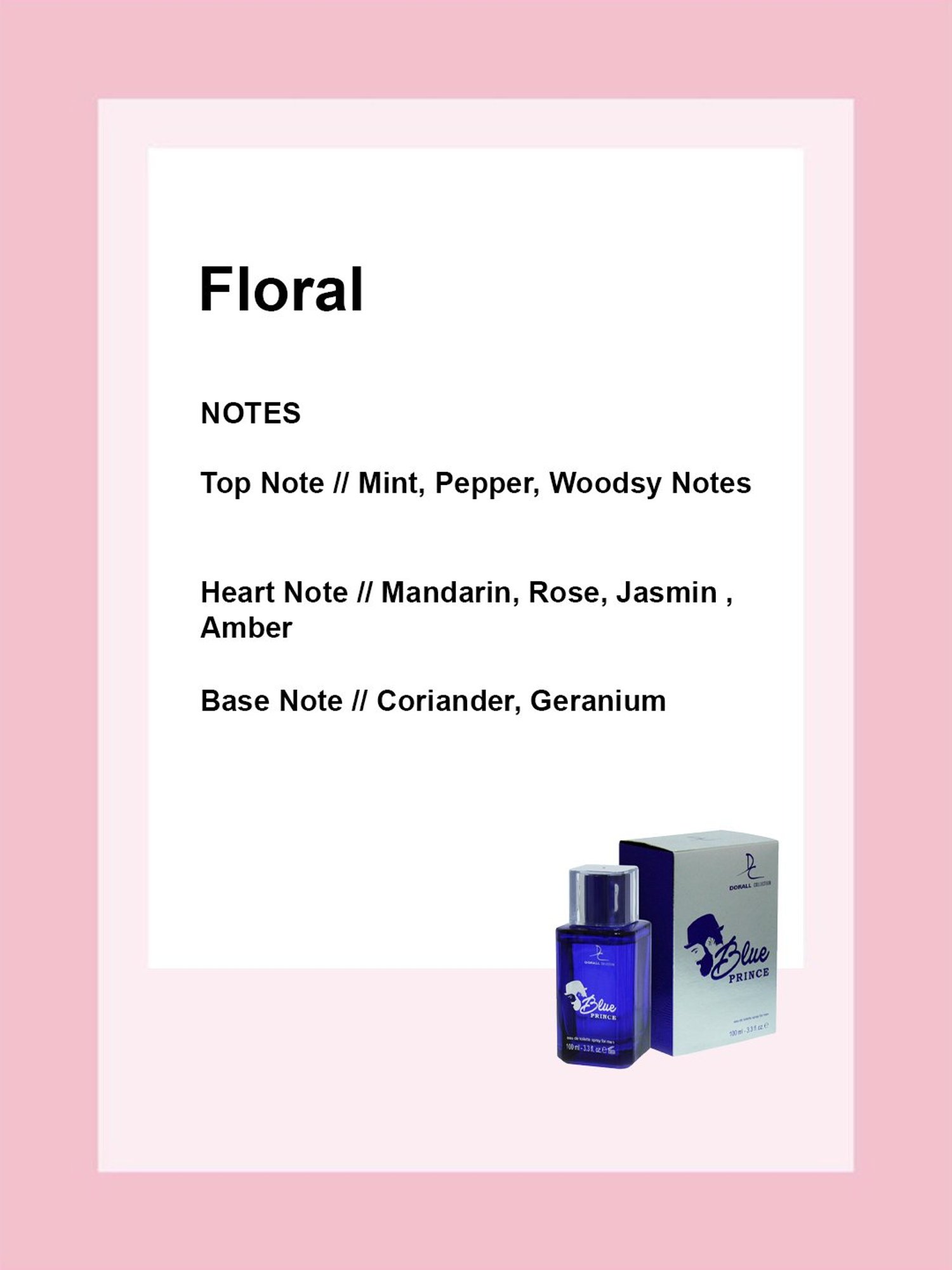 Dorall Collection Blue Prince Eau de Toilette Spray for Men - 100 ml