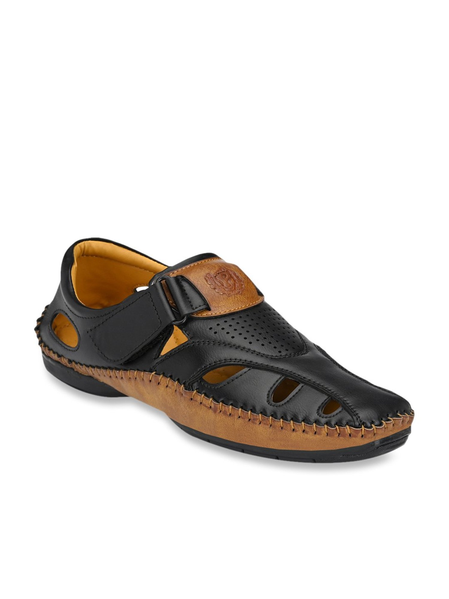 Prolific Black Fisherman Sandals