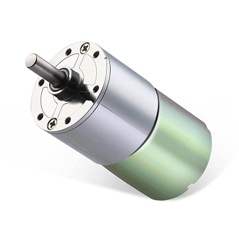 DC 12V 5RPM Gear Motor High Torque Electric Micro Speed Reduction Geared Motor Centric Output Shaft 37mm Diameter Gearbox