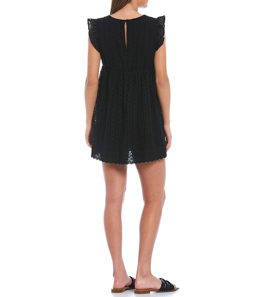 Sugarlips Eyelet Babydoll Romper Dress