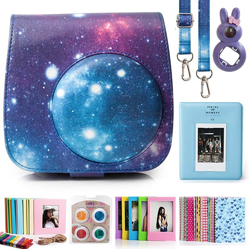 Compatible Fujifilm Instax Mini 9 Film Camera Bundle with Case Album Filters Other Accessories for Fujifilm Instax Mini 9 8 8+ Galaxy 7 Items