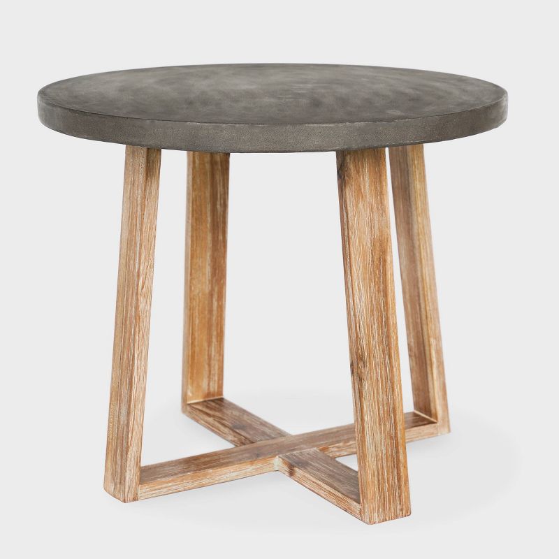 Athens Cement Side Table Gray - Leisure Made