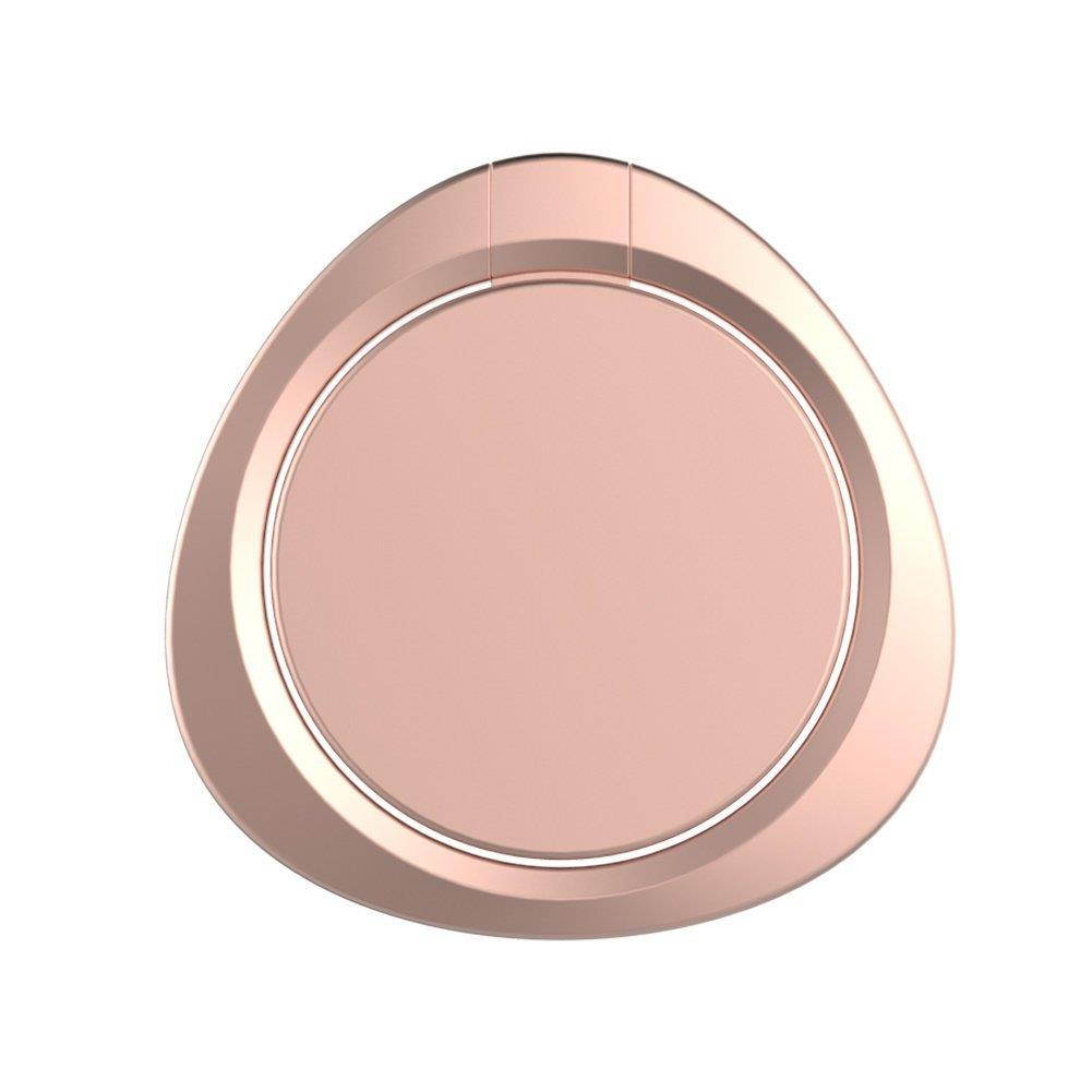 EIGIIS Ultra-Thin Cell Phone Finger Ring Stand 360 Degree Rotation 180 Degree Flip With 3m AdhesiveFor Smart Mobilephone Tablet (Rose Gold)