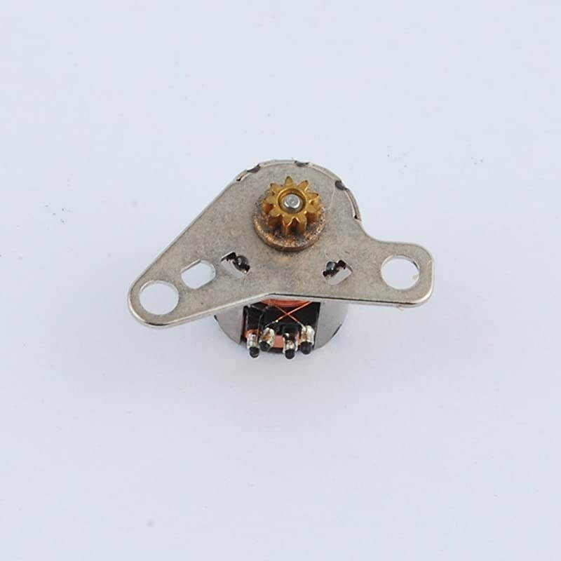 Dia 6mm 153V dc 2 Phase 4 Wire Micro Stepper Motor with Copper Gear Dia 1mm Output Shaft for DIY Mini Robot Or Camera