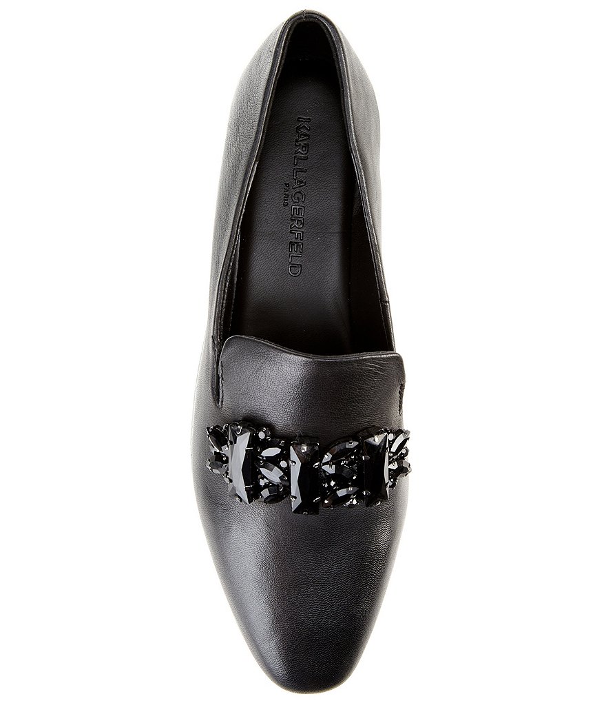 KARL LAGERFELD PARIS Bri Jewel Detail Platform Loafers