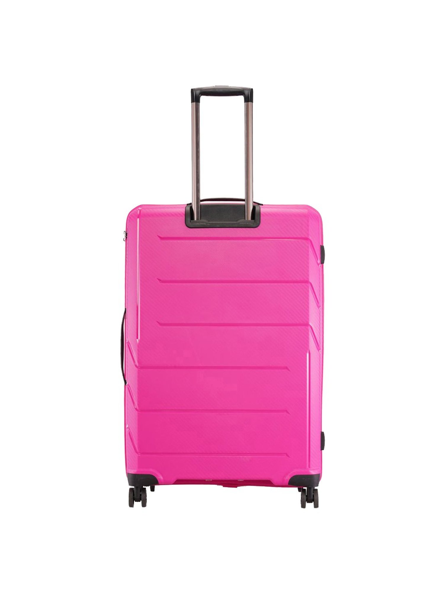 Swiss Brand Matterhorn Pink Textured Hard Large Trolley Bag - 29 cm