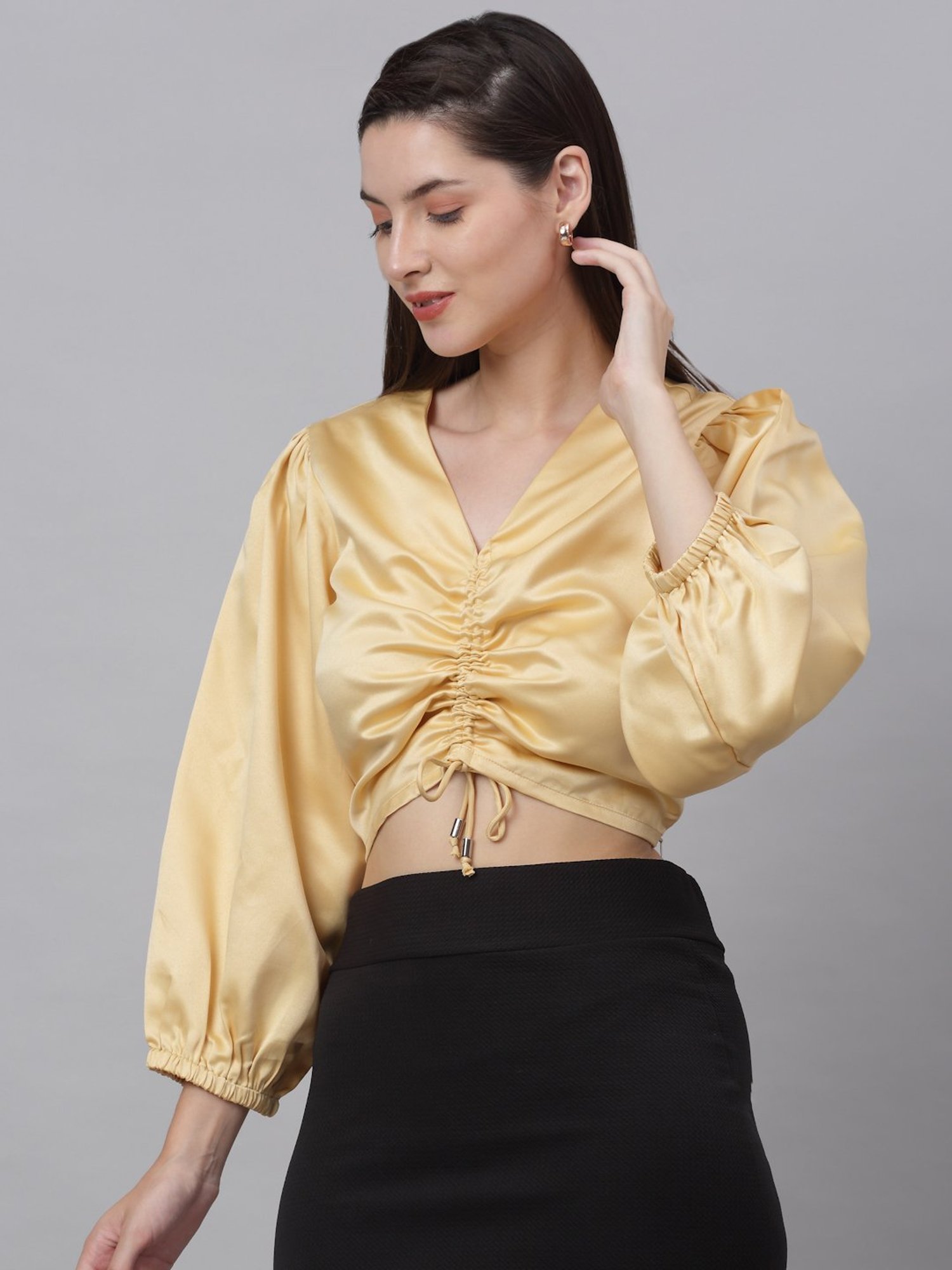 NEUDIS Gold Crop Top