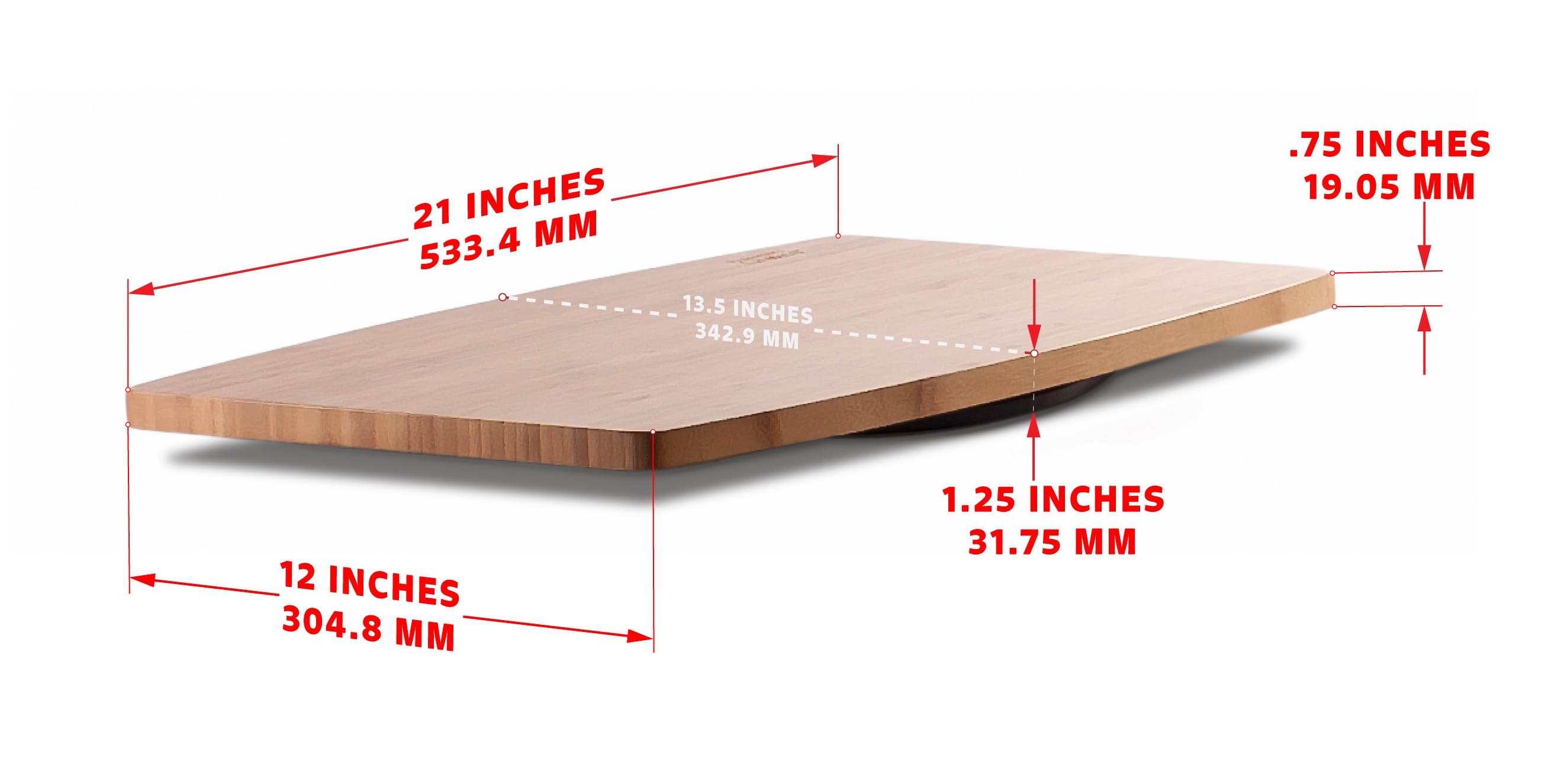 Prosumer's Choice Bamboo 360 Rotating 2 Tier TV Swivel Stand for Flat Screens &ndash; Black