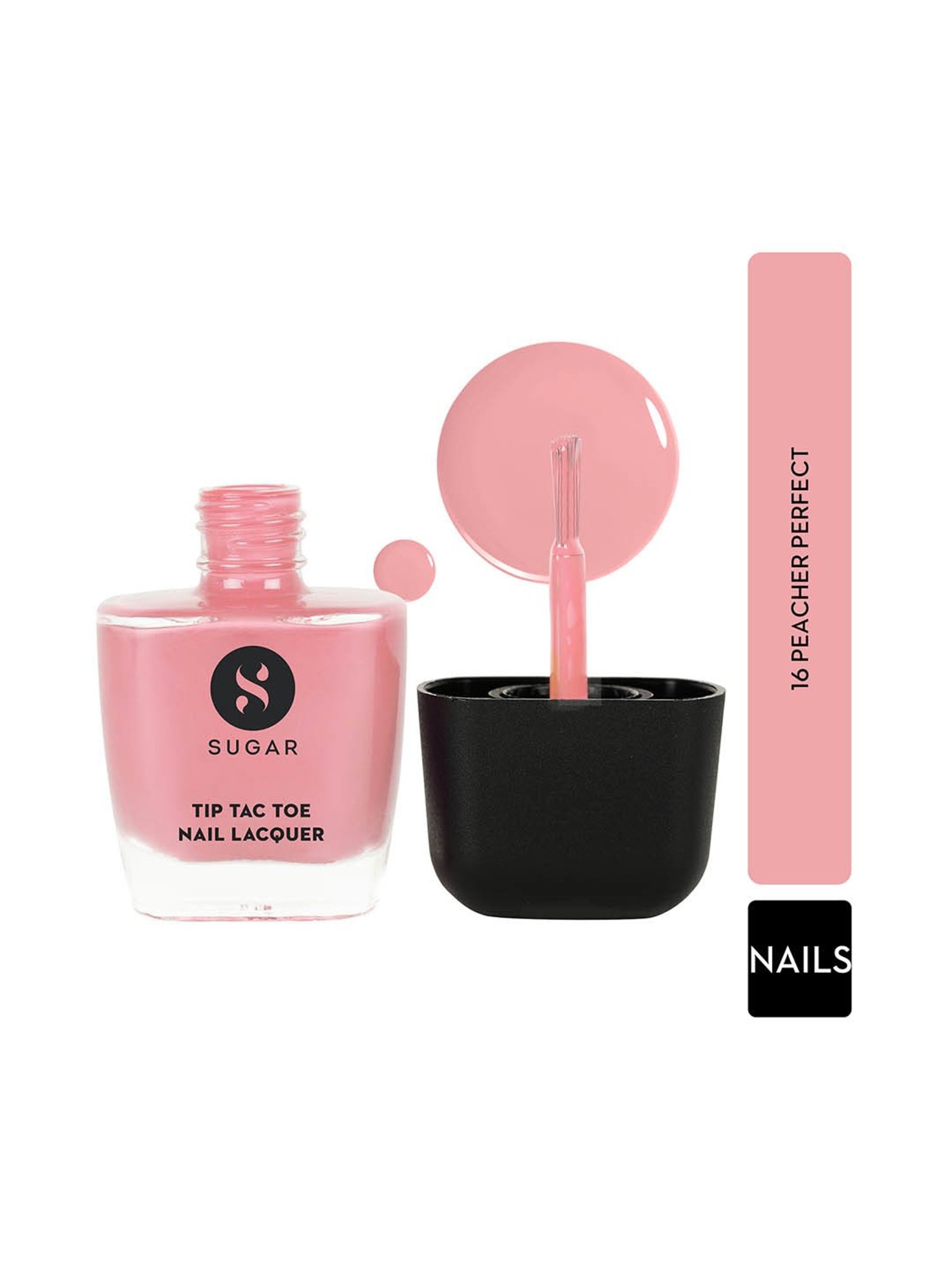 SUGAR Cosmetics Tip Tac Toe Nail Lacquer Classic 16 Peacher Perfect - 9 ml