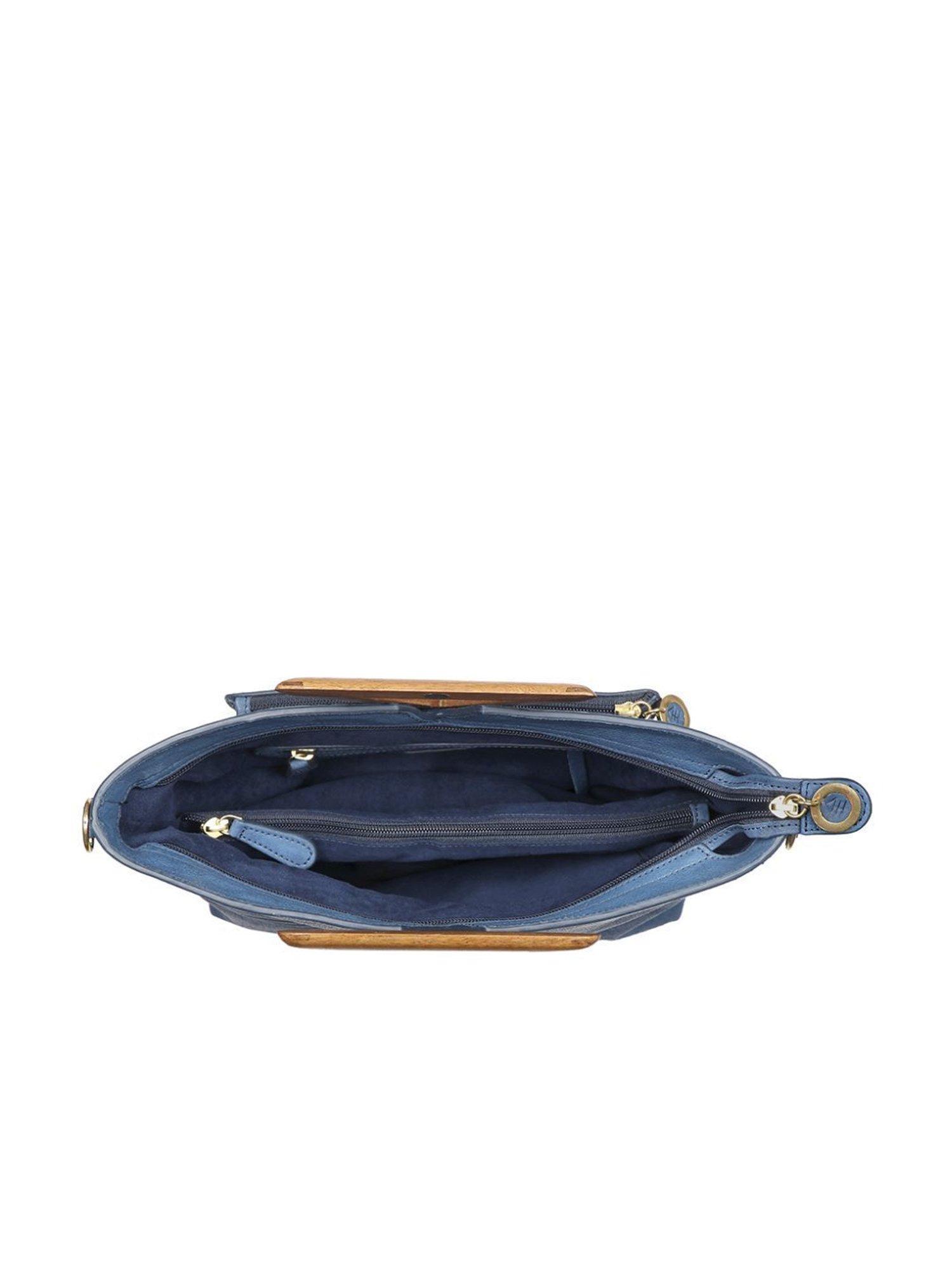 Hidesign Zen DAISHI 02 Blue Textured Medium Handbag