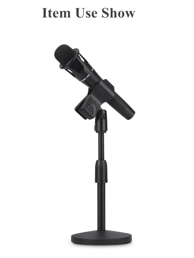 oldable Desktop Mic Stand Adjustable Angle Foldable Table Tops Microphone Mount Holder Stand Bracket Plastic Black