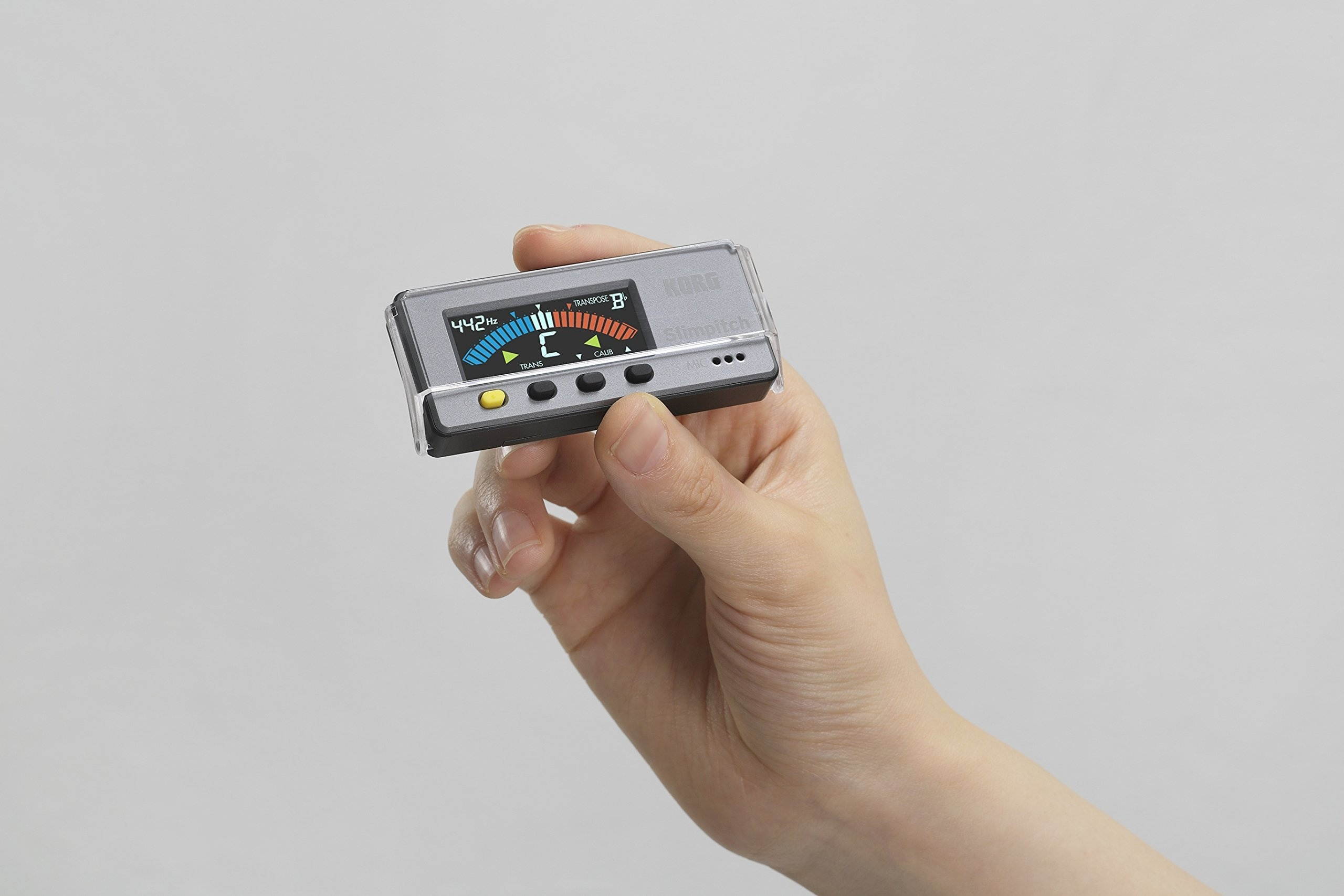 korg slimpitch chromatic tuner with contact microphone, 12note equal temperament