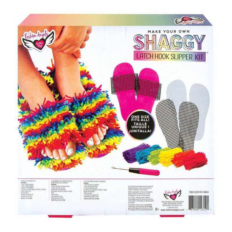 Fashion Angels Make Your Own Shaggy Latch Hook Slipper Kit