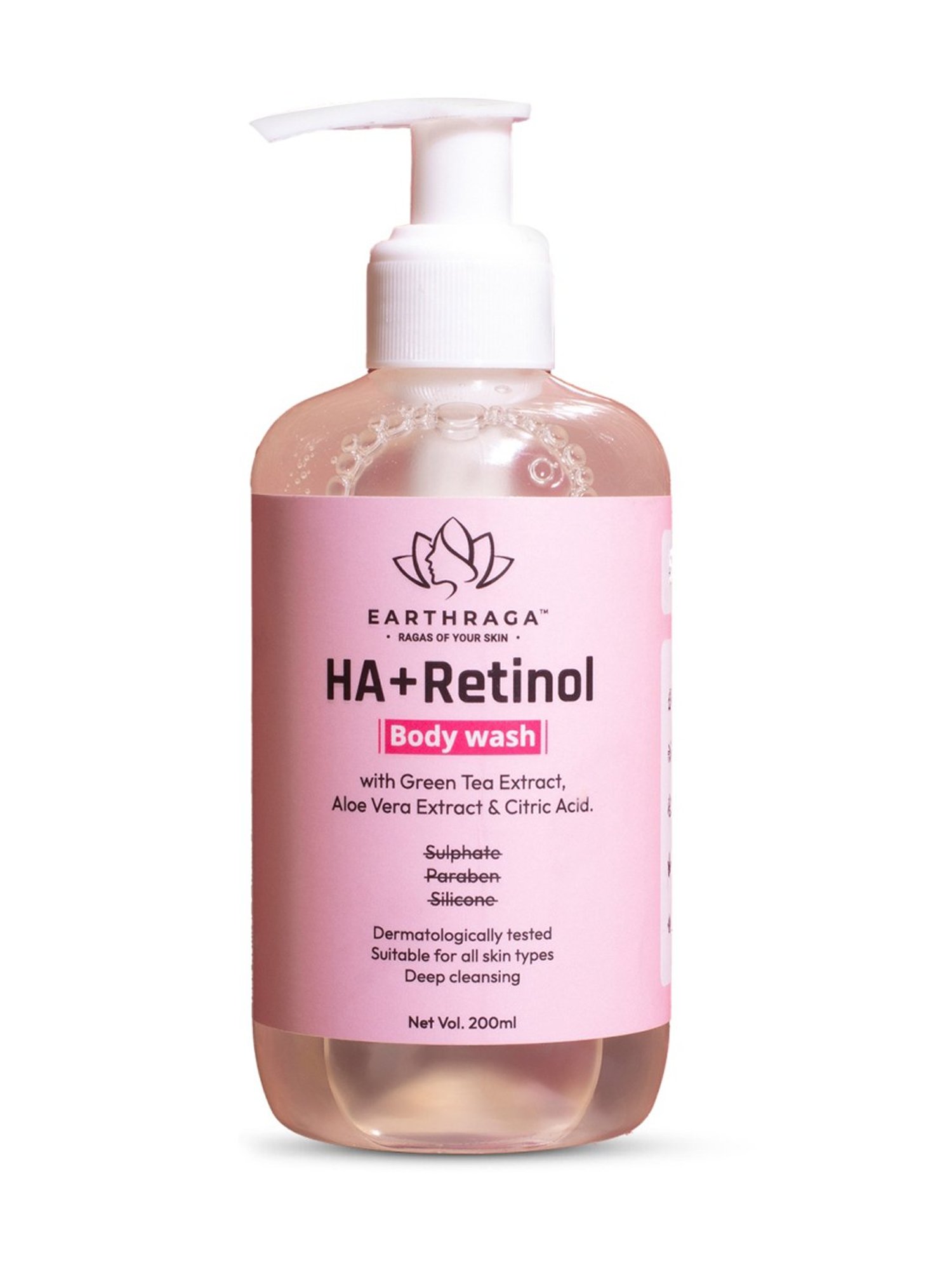 Earthraga HA + Retinol Body Wash - 200 ml