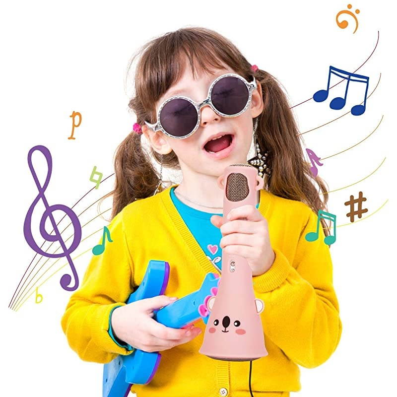 Karaoke Microphone for KidsWireless Microphones Kids Karaoke Machine with Speaker Wireless Echo Voice Recording