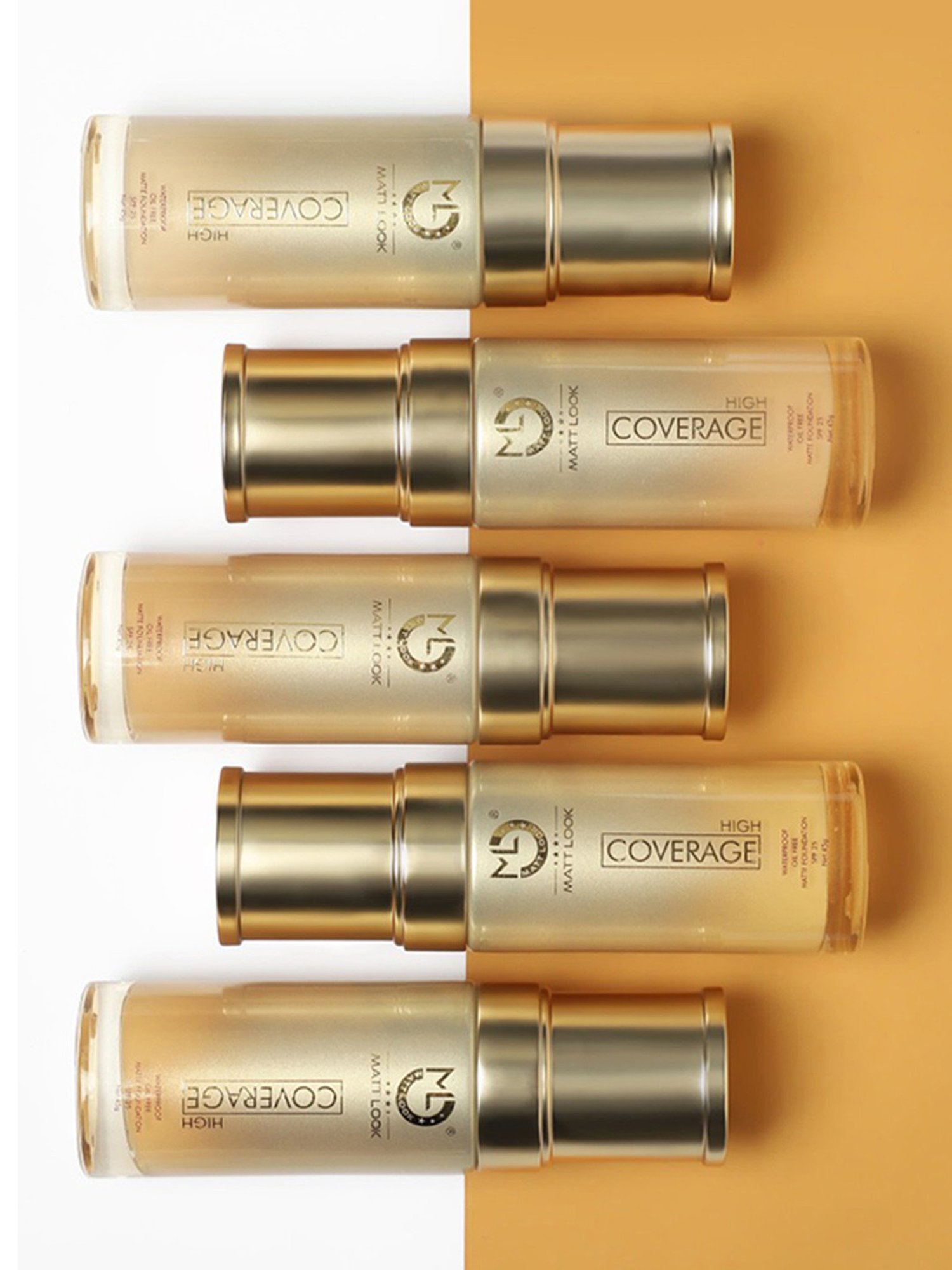 Matt Look High Coverage Waterproof Oil Free Matte Foundation SPF 25 FS 02 Natural - 45 gm