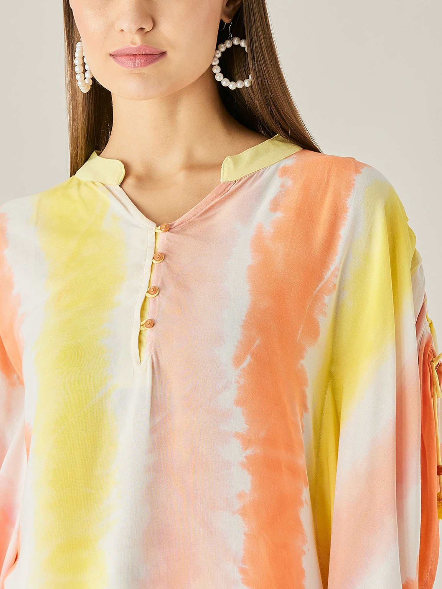 The Kaftan Company Multicolor Tie-Dye Kaftan Top