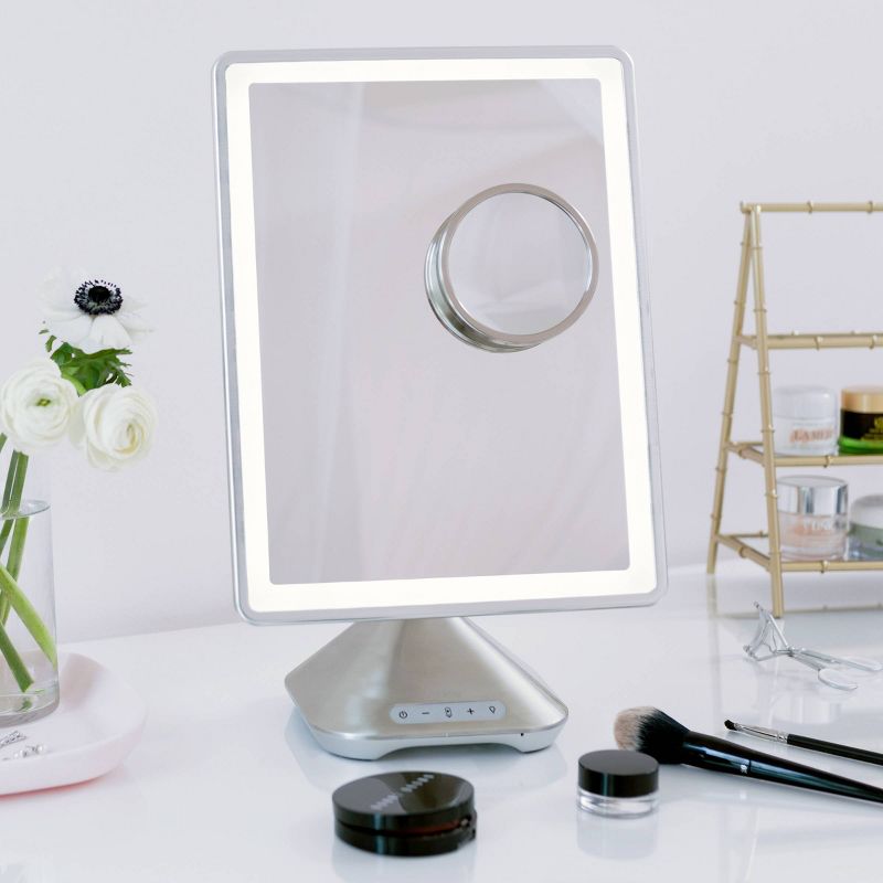 iHome 10" x 13"  Reflect PRO Portable Lighted LED Vanity Makeup Mirror with  Bluetooth Audio