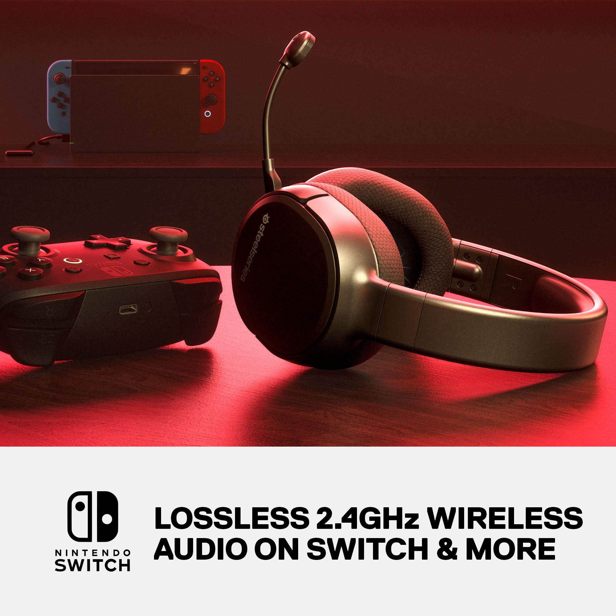 SteelSeries Arctis 1 Wireless Gaming Headset &ndash; USB-C Wireless &ndash; Detachable ClearCast Microphone &ndash; For Nintendo Switch and Lite, PS4, PC, Android &ndash; Black