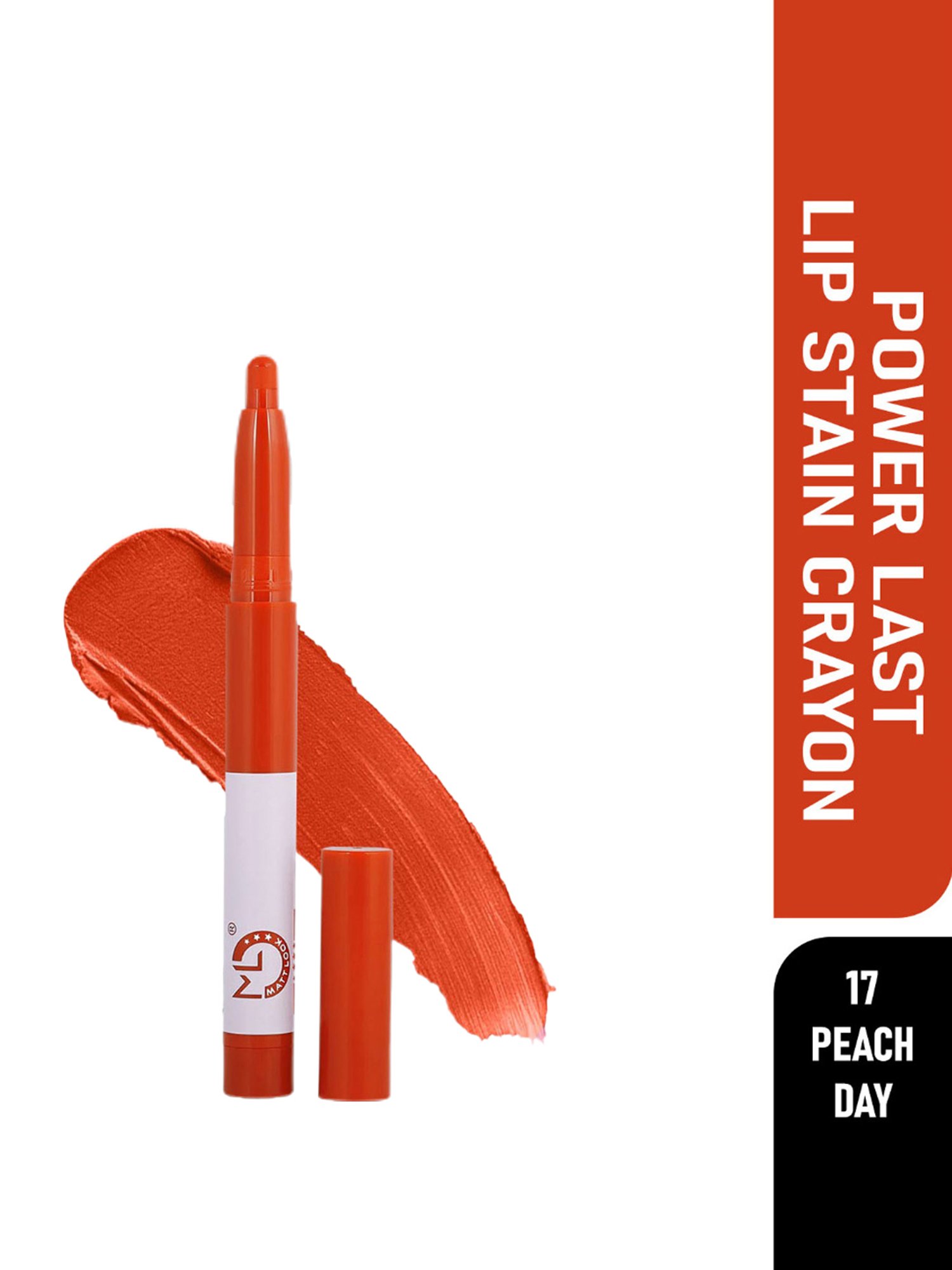 Matt Look Power Last Lip Stain Crayon 17 Peach Day - 1.3 gm
