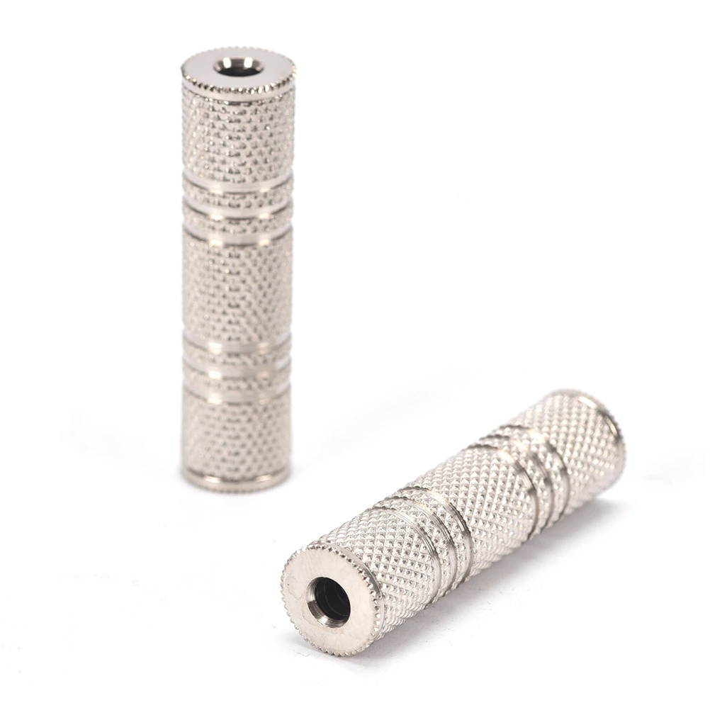 2PC/lot 3.5mm Jack Female to 3.5 mm Female Connector F/F Stereo Audio Adapter Headphone Jack Coupler Adaptor Connector  Hot Sale