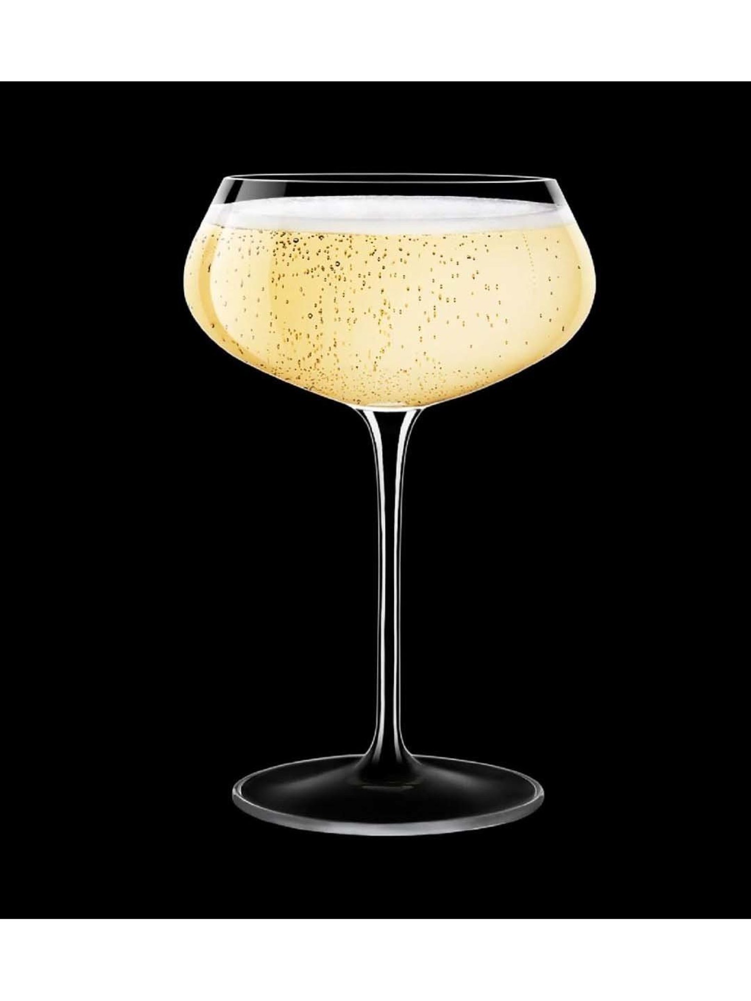 LUIGI BORMIOLI Tentazioni Sparkling Transparent & Golden Glass Wine Tumbler (0.303 L) - Set of 6