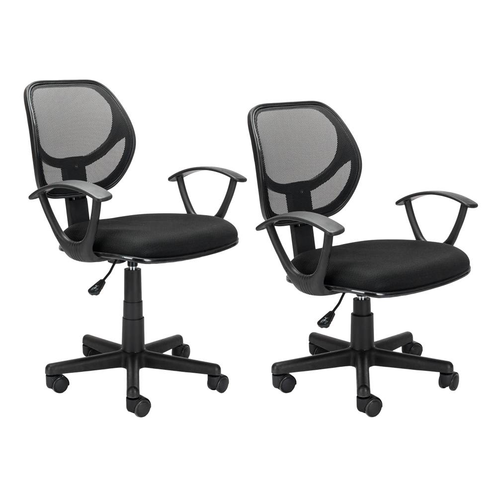 Jose Home Office Room Use Nylon Five-star Feet Mesh Chair Black