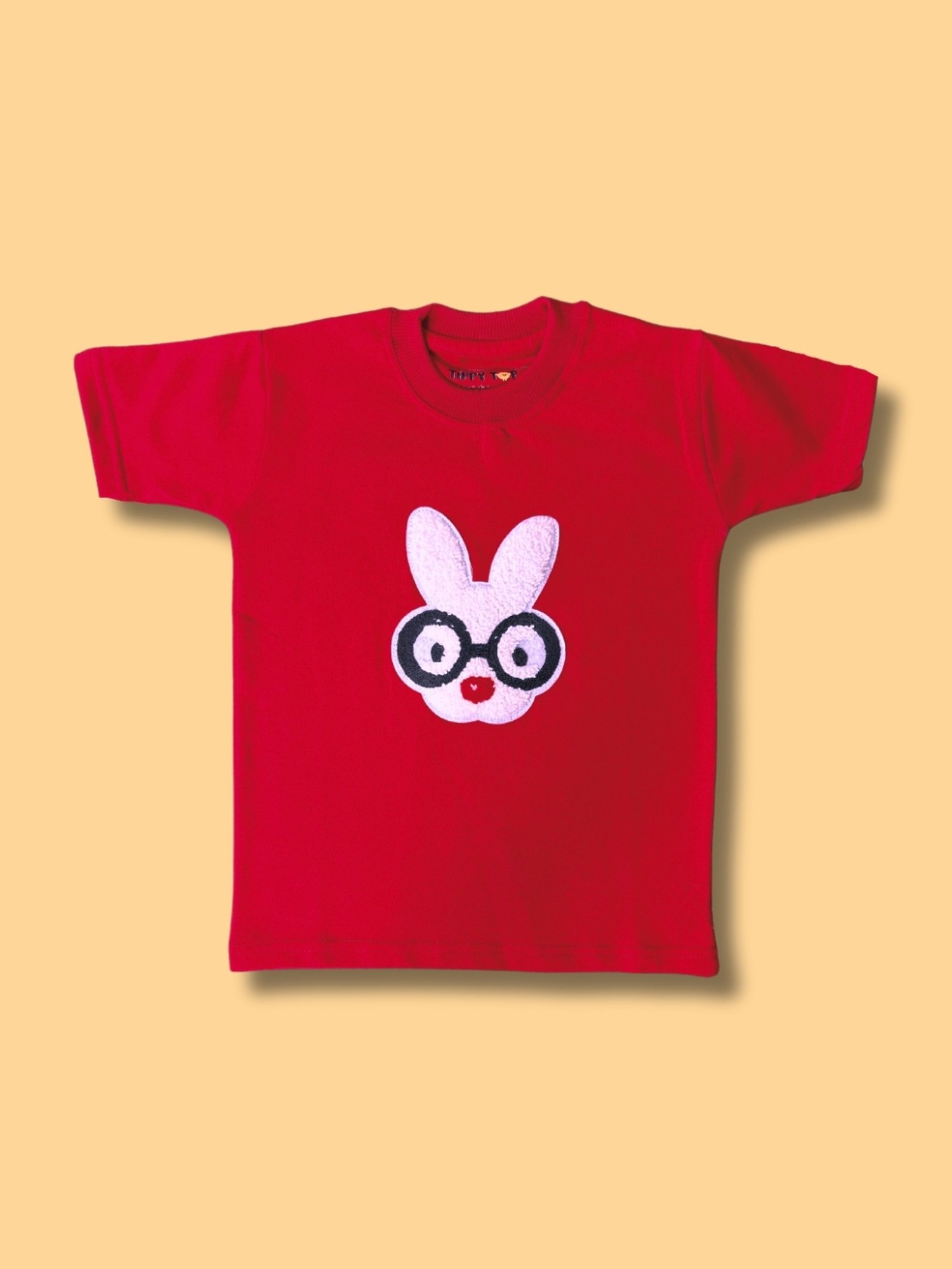 Tippy Top Kids Red Self Design T-Shirt