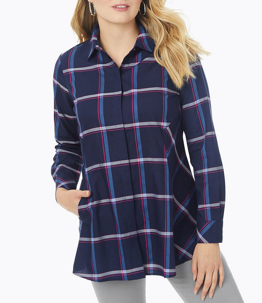 Democracy Plus Size Floral Print 3/4 Puff Sleeve V-Neck Knit Top