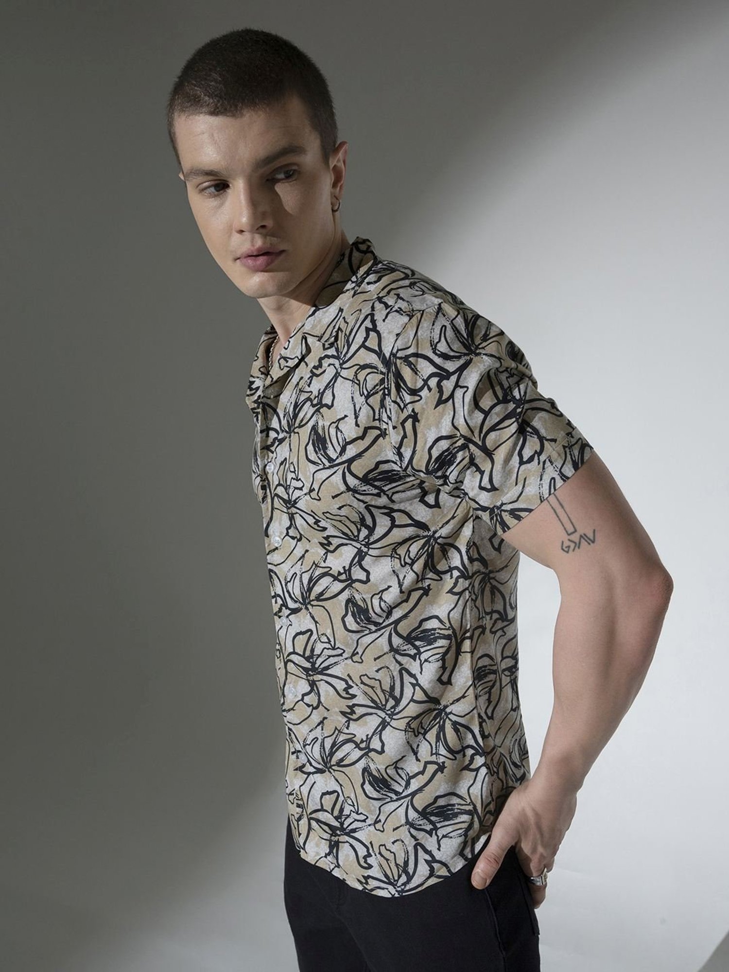 Hubberholme Multicolored Boxy Fit Printed Shirt