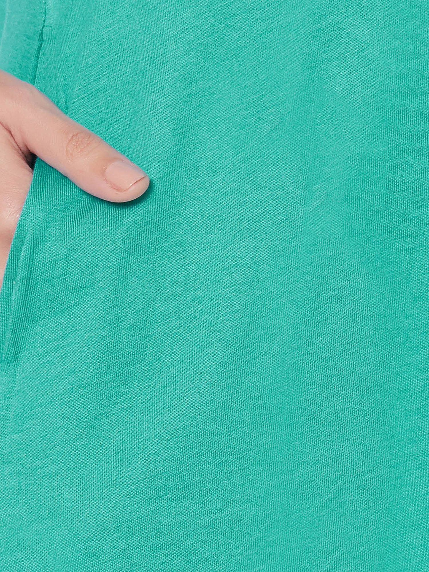 Soie Blue Printed Night Dress