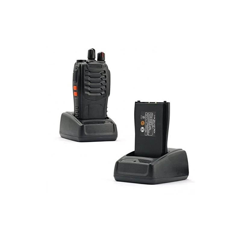 1PCs 888S Walkie Talkies 1500mAh Rechargeable Battery 3 Miles Long Range with Earphone LED Flashlight