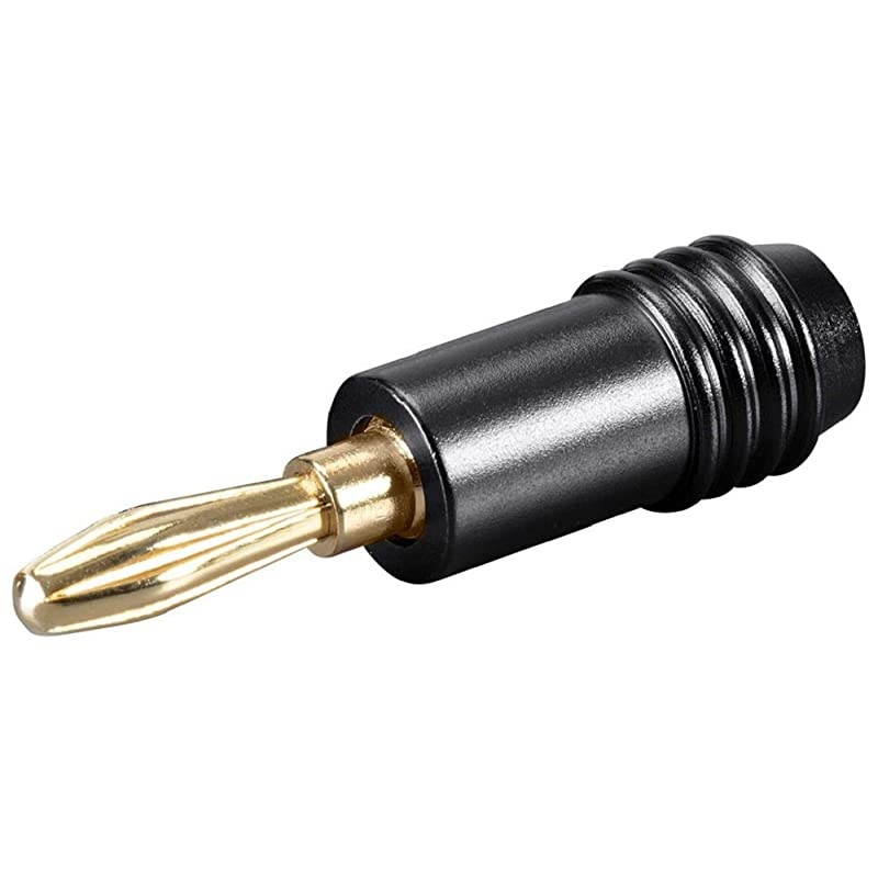 1 Pair Affinity Series 24k Gold Speaker Banana Plug,Black/Red