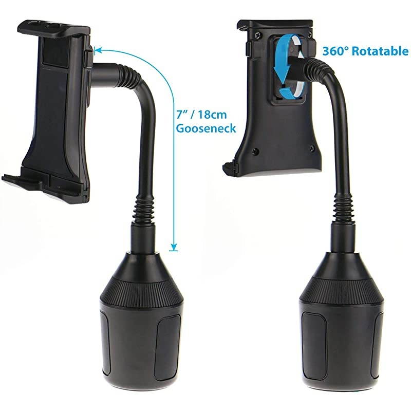 Holder for Car iPad Truck Mount Gooseneck Cup Holder Stand Phone Holder Compatible with iPhone 12 11 Pro11XS MaxXRX87SE Samsung Galaxy S20S10S9S8S7