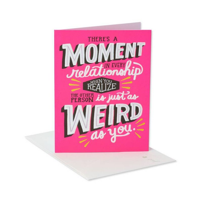 Funny Weird Valentine's Day Card with Flocking