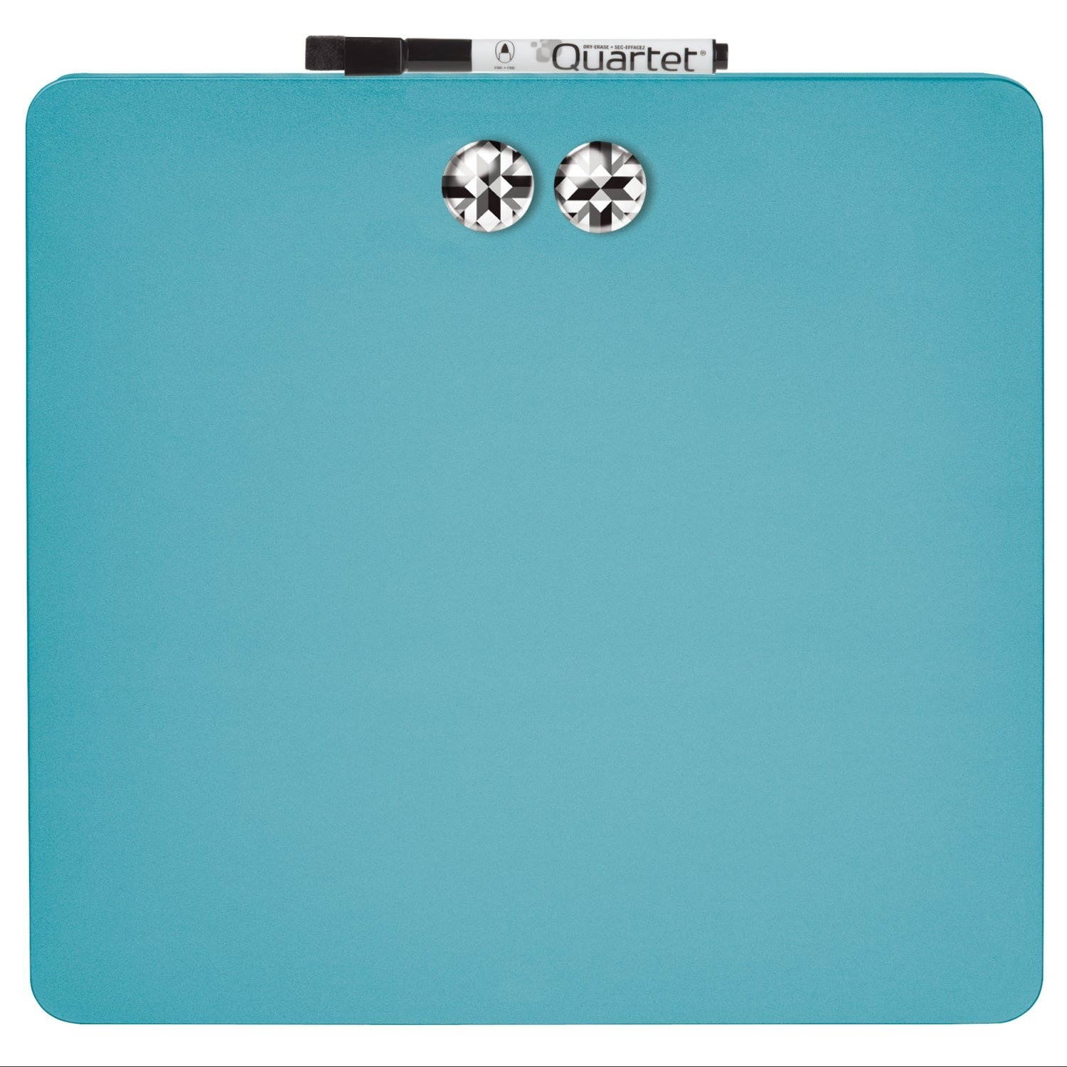 Quartet Tin Square Magnetic Whiteboards, 11.5-Inch x 11.5-Inch, Assorted Colors, 6 Pack (TSQ1212)
