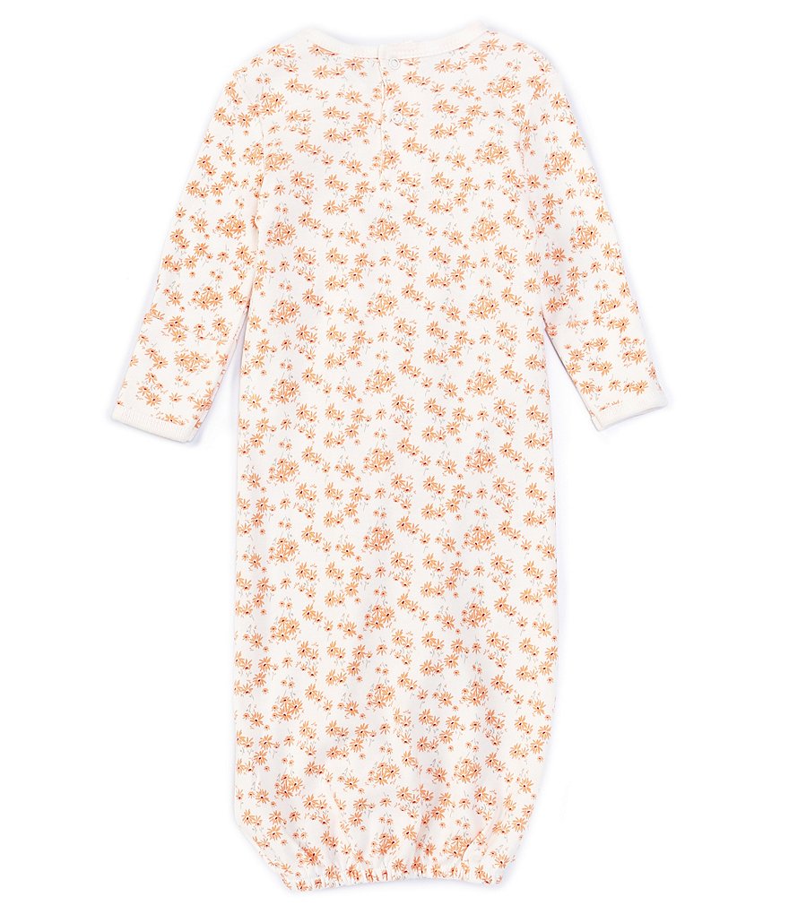 Hudson Baby Infant Girl Fleece Long-Sleeve Gowns 3pk, Navy Rose, 0-6 Months