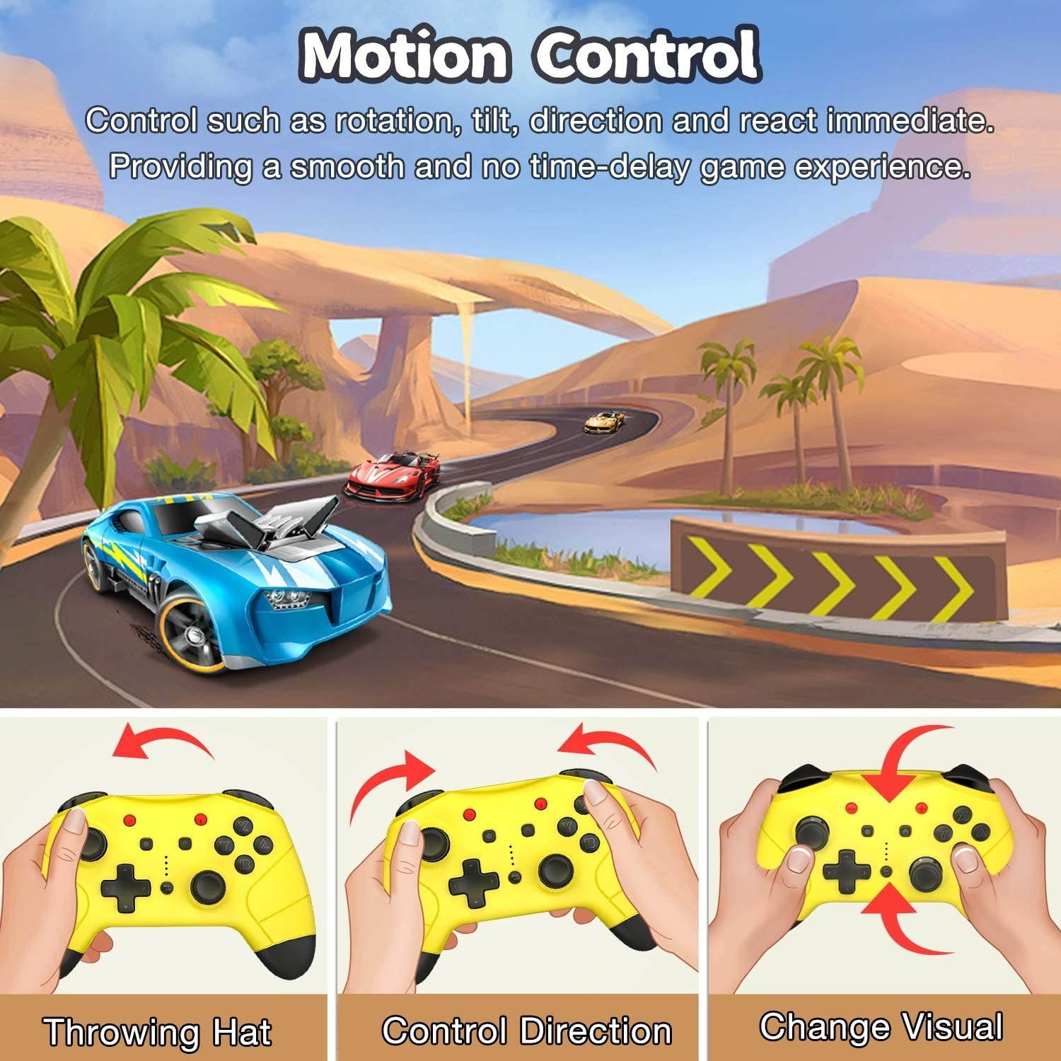 Switch Controller for Nintendo Switch/Switch Lite, Switch Pro Controller with Turbo Function Switch Wireless Controller for Nintendo Console, Unique Color Switch Remote