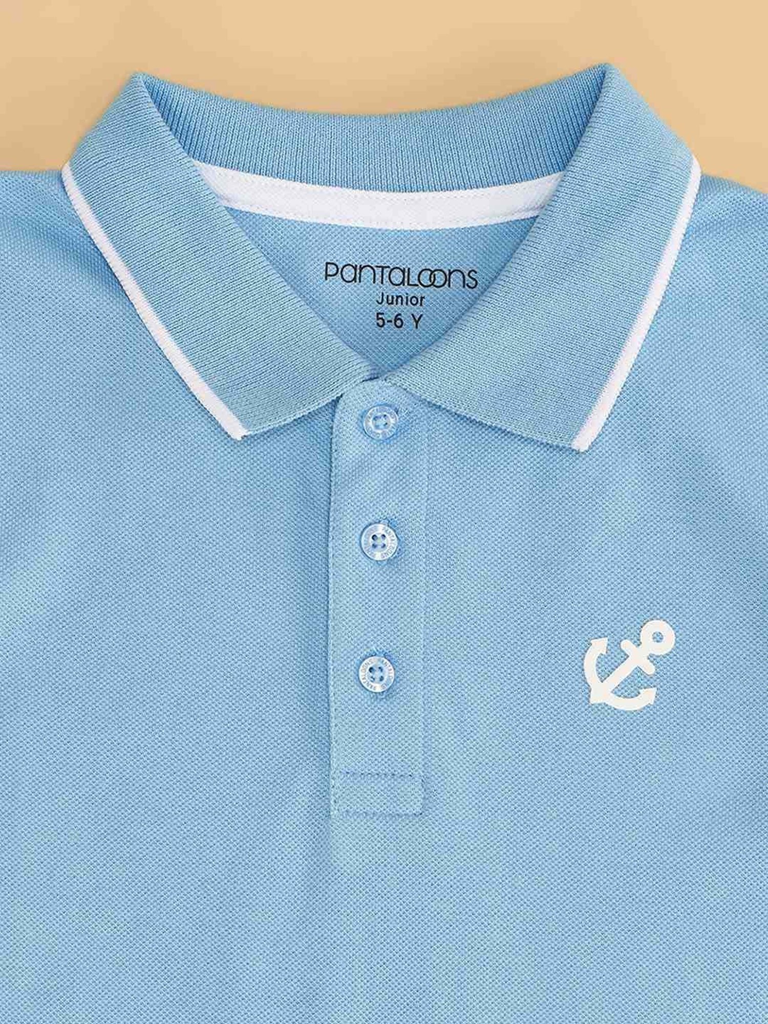 Pantaloons Junior Multicolor Cotton Striped Polo T-Shirt